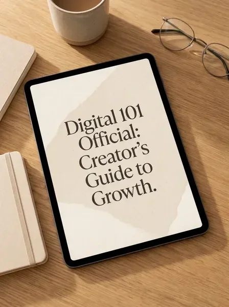 Polished digital storefront mockup for creator products